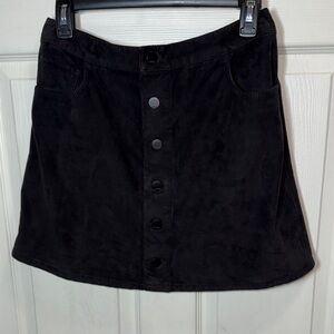 Express Jeans Black Button-Up Skirt